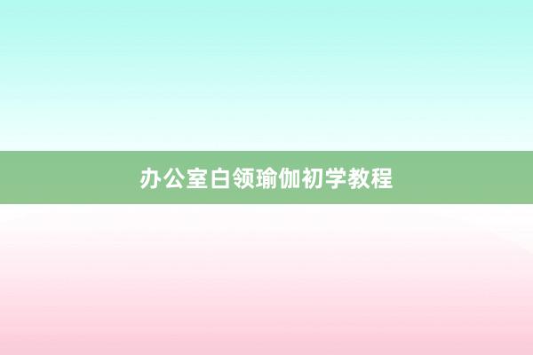 办公室白领瑜伽初学教程